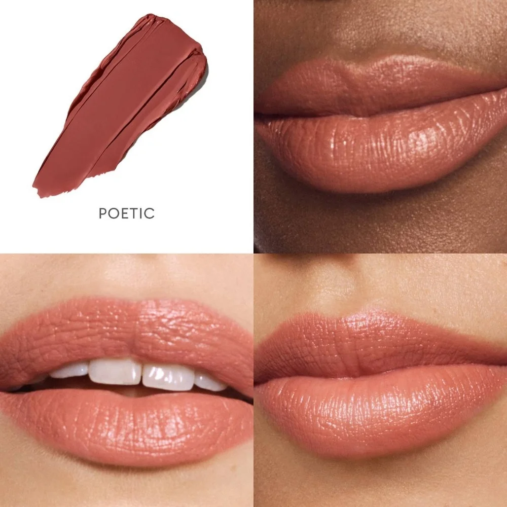 Rose Inc Muted Coral Satin Lipstick Refillable - Poetic